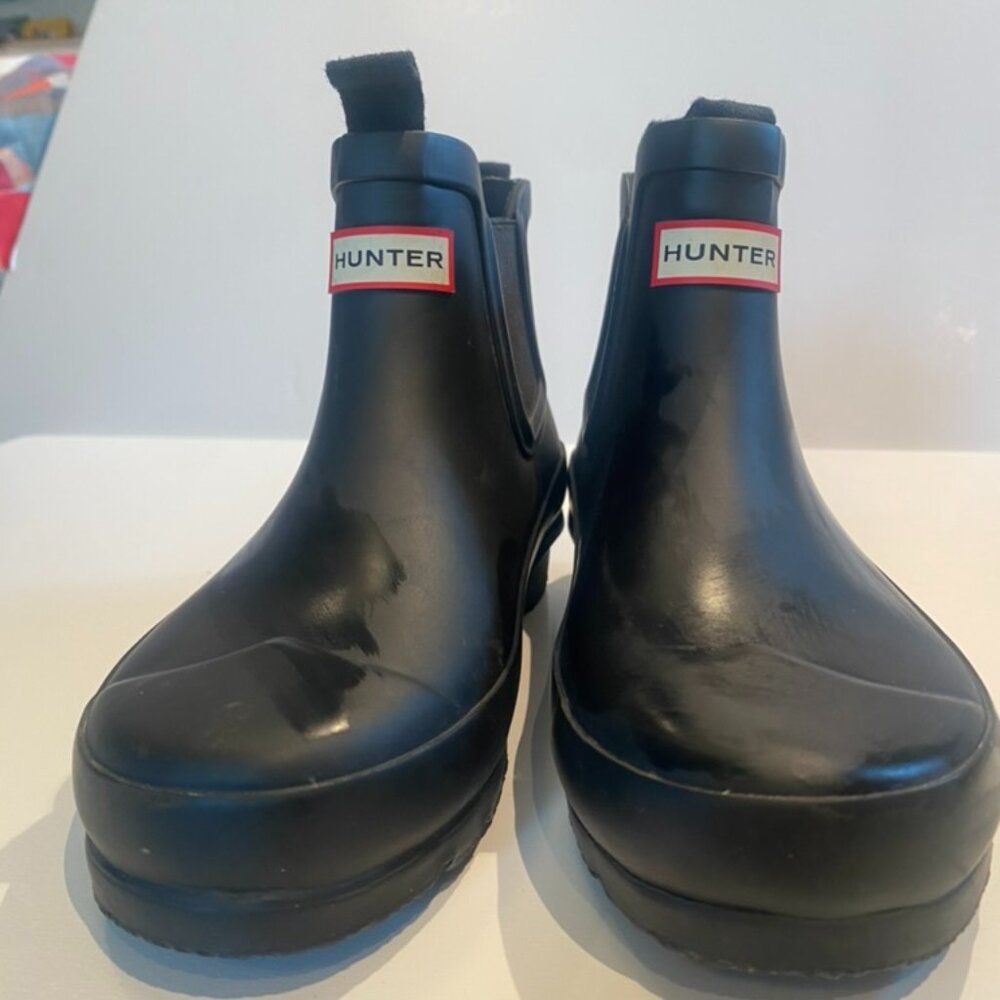 Hunter Rain boots low size us1/eu21 EUC navy blue